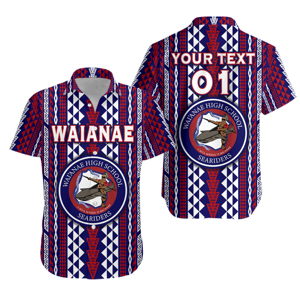 Custom Personalised Hawaii Waianae High School Hawaiian Shirt Seariders Simple Style