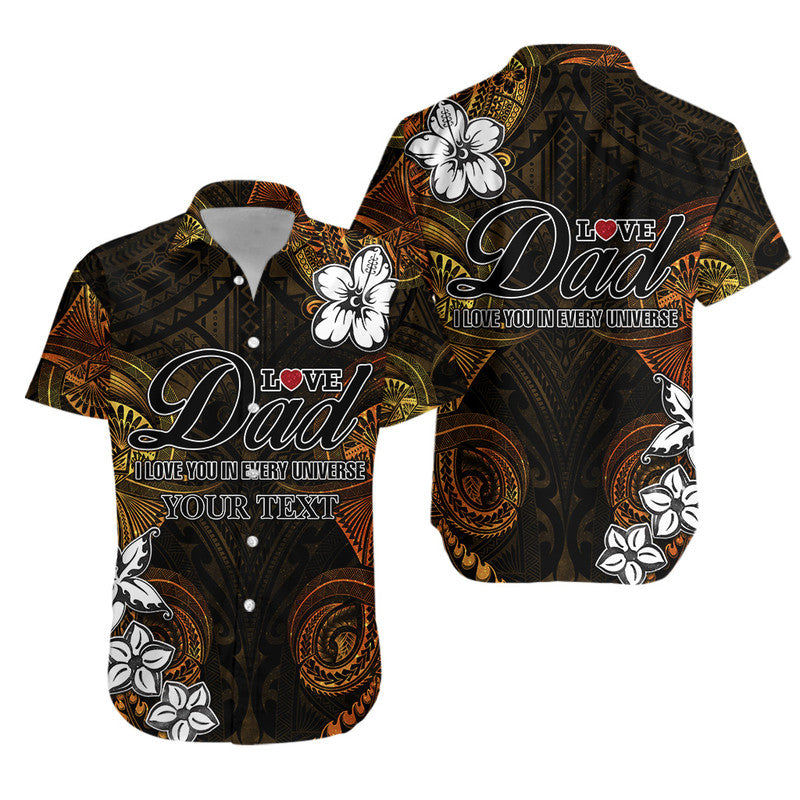 (Custom Personalised) Matching Outfit For Couple Combo Dress And Shirt Polynesian Fathers Day I Love You In Every Universe Gold