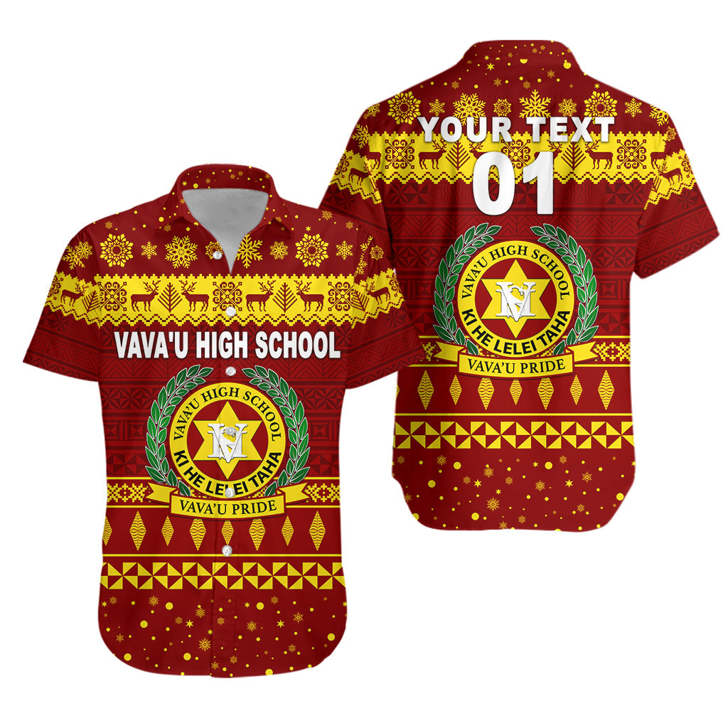 Custom Personalised Vava'u High School Christmas Hawaiian Shirt Simple Style - Maroon