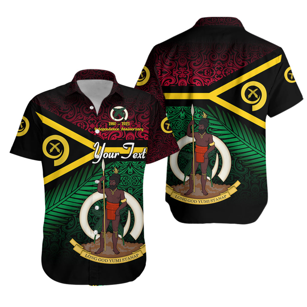 Custom Personalised Vanuatu Special Independence Anniversary Hawaiian Shirt Original Flag Style