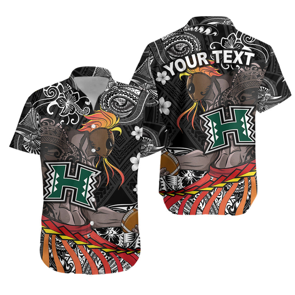 Custom Personalised Hawaii Warriors Polynesian Hawaiian Shirt Unique Style - Black
