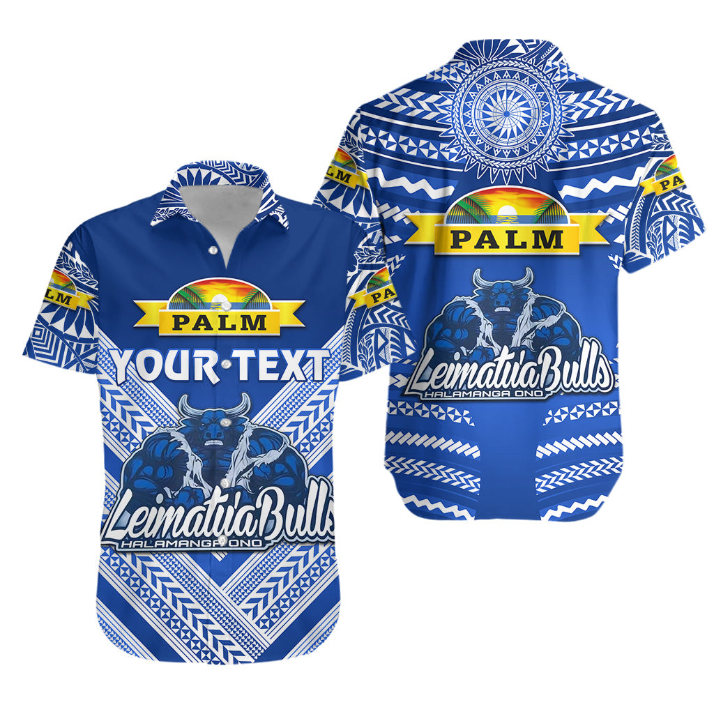 Custom Personalised Mate Ma'a Tonga Hawaiian Shirt Leimatu'a Bulls Creative Style - Blue