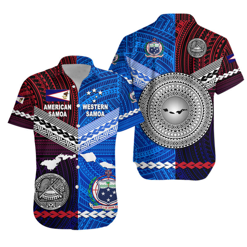 American Samoa And Western Samoa Hawaiian Shirt Together