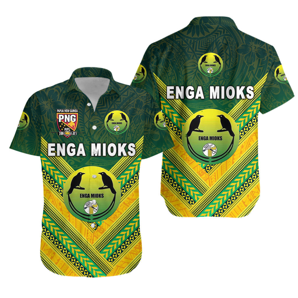 Papua New Guinea Enga Mioks Hawaiian Shirt Rugby Original Style - Green