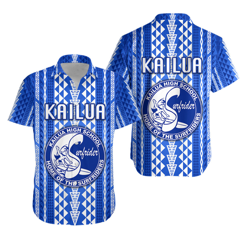 Hawaii Kailua High School Hawaiian Shirt Surfriders Simple Style