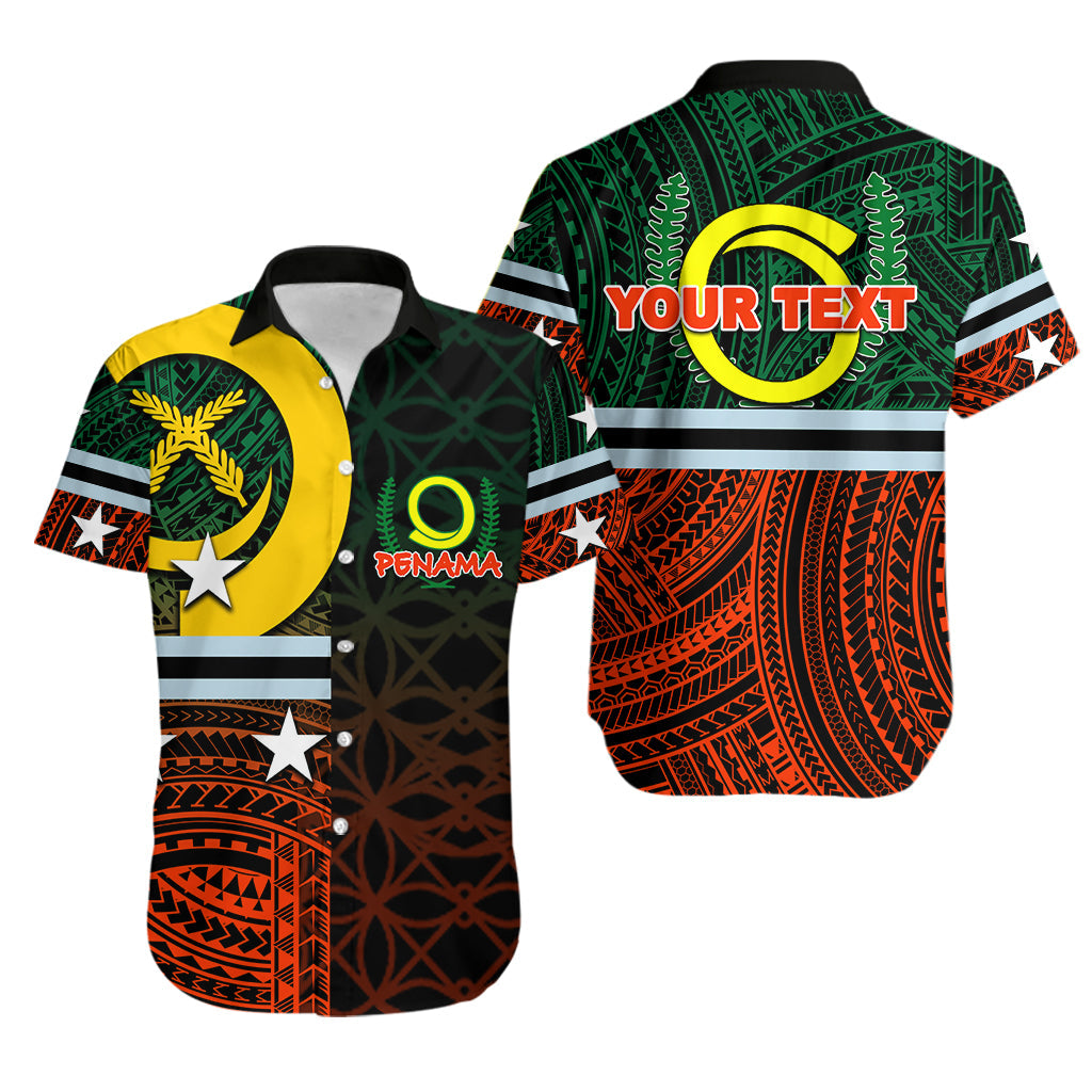 Custom PersonalisedPenama Province Hawaiian Shirt Of Vanuatu Polynesian Patterns Mix Sand Drawing