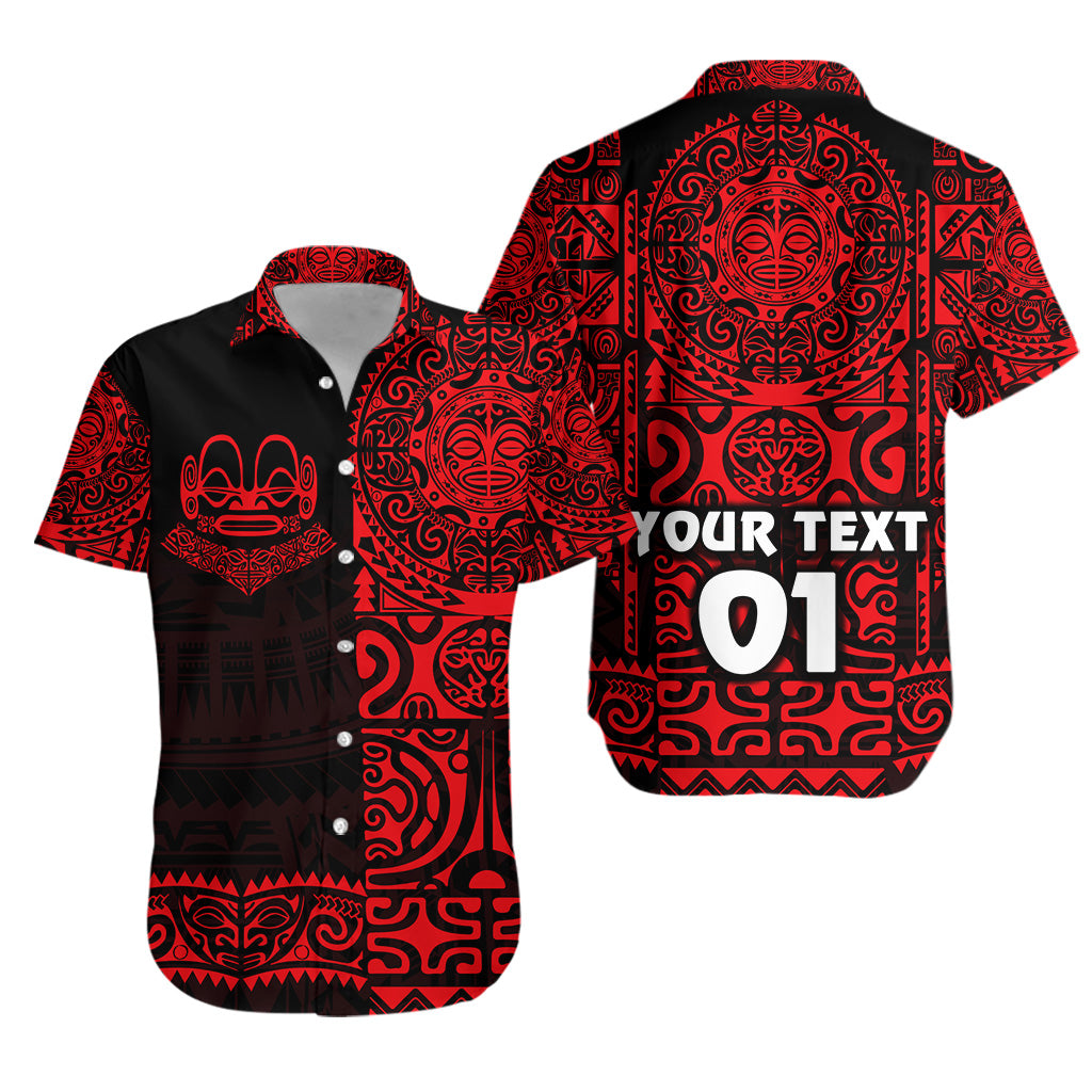 Custom Personalised Marquesas Islands Hawaiian Shirt Marquesan Tattoo Unique Style - Red