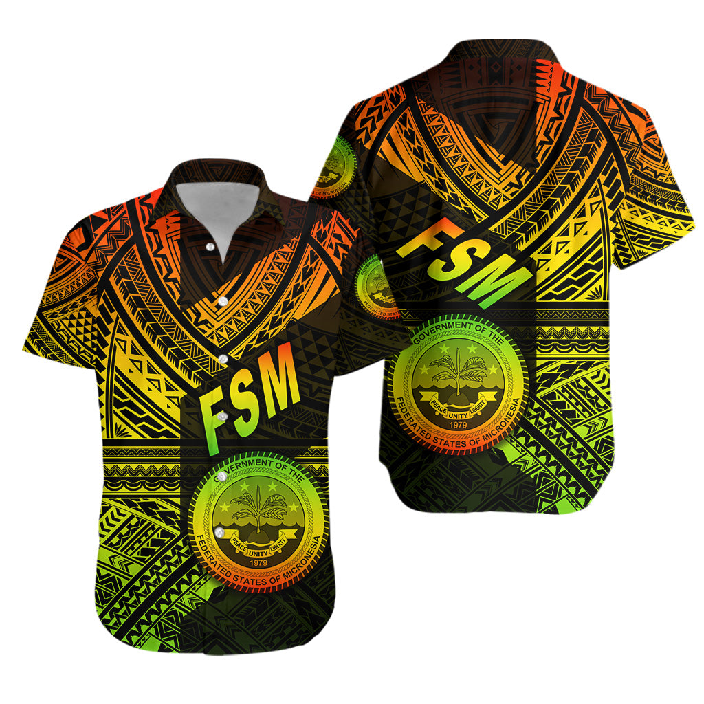 Federated States of Micronesia Hawaiian Shirt FSM Original Style - Reggae