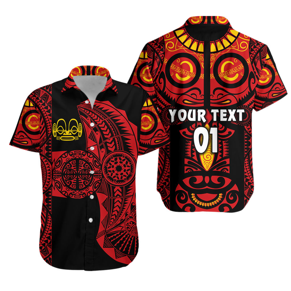 Custom Personalised Marquesas Islands Hawaiian Shirt Marquesan Tattoo Original Style - Red