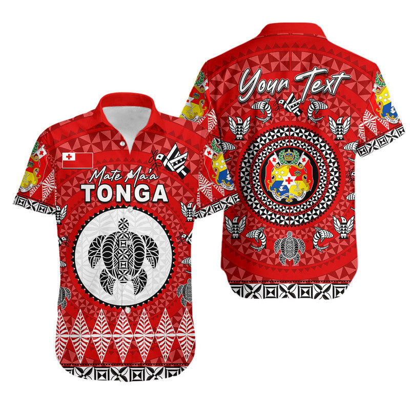 Custom Personalised Mate Ma'a Tonga Ngatu Fonu Rugby Hawaiian Shirt