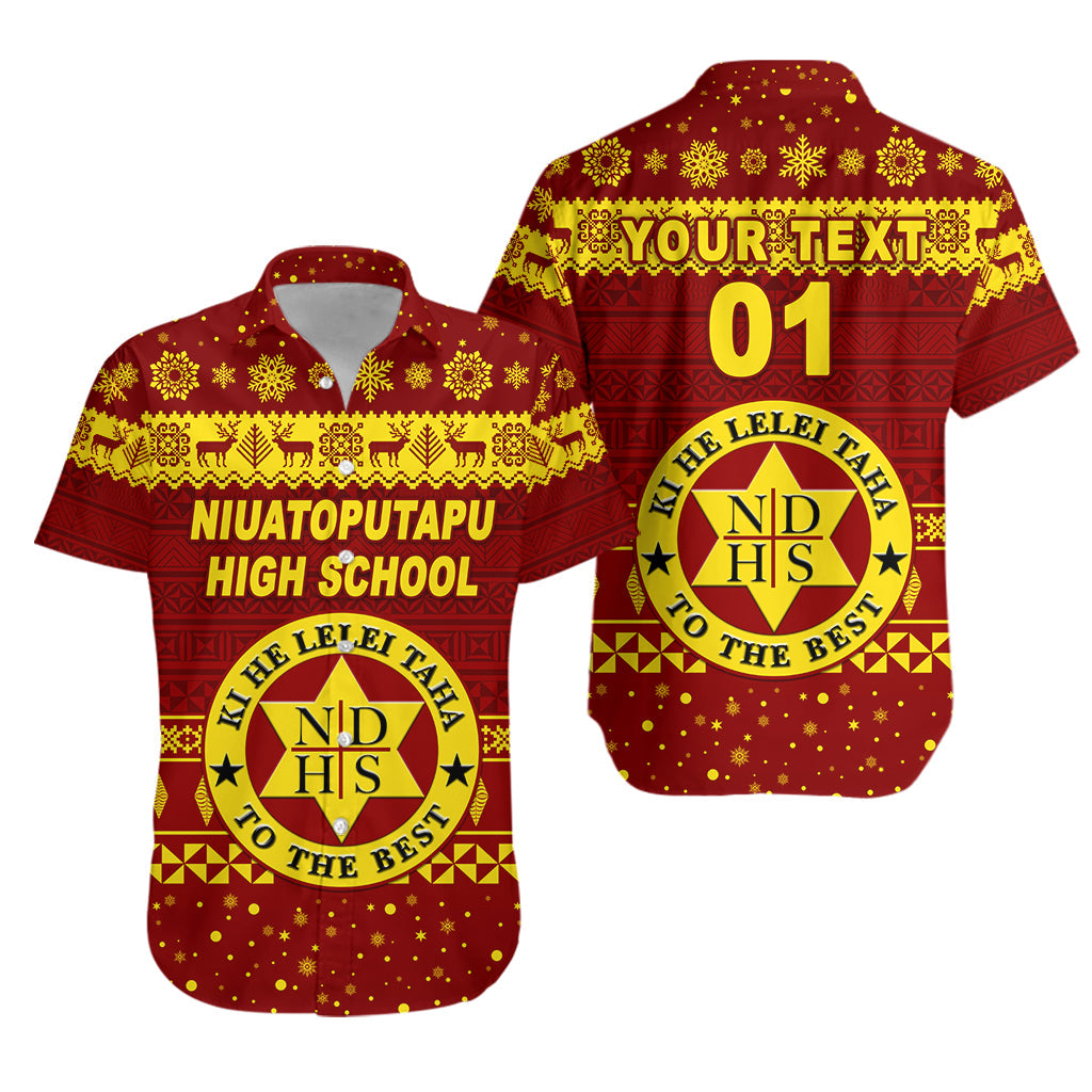 Custom Personalised Niuatoputapu High School Christmas Hawaiian Shirt Simple Style