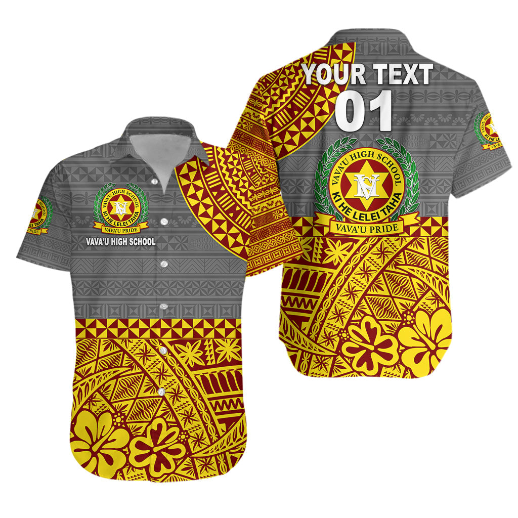 Custom Personalised Tonga Vava'u High School Hawaiian Shirt Kupesi Vibes - Grey