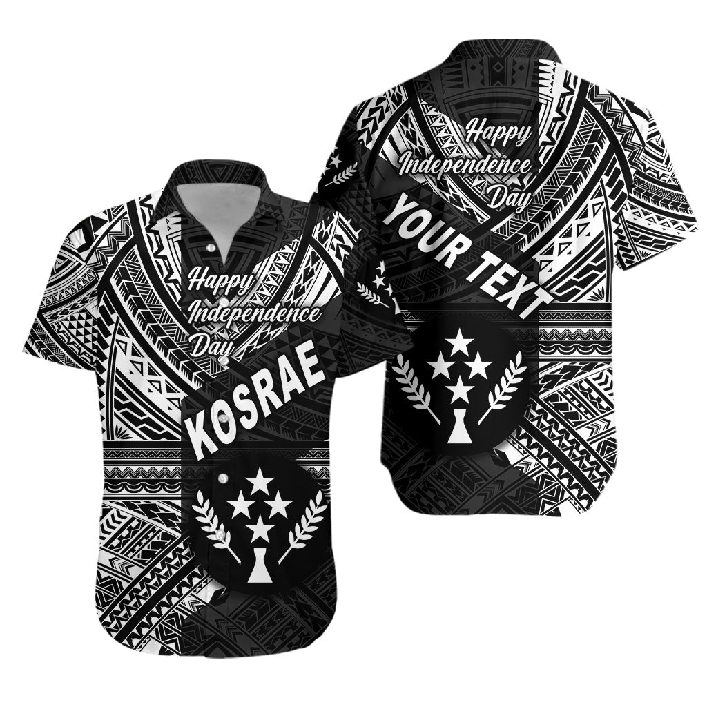 Custom Personalised FSM Kosrae Hawaiian Shirt Happy Independence Day Original Vibes - Black