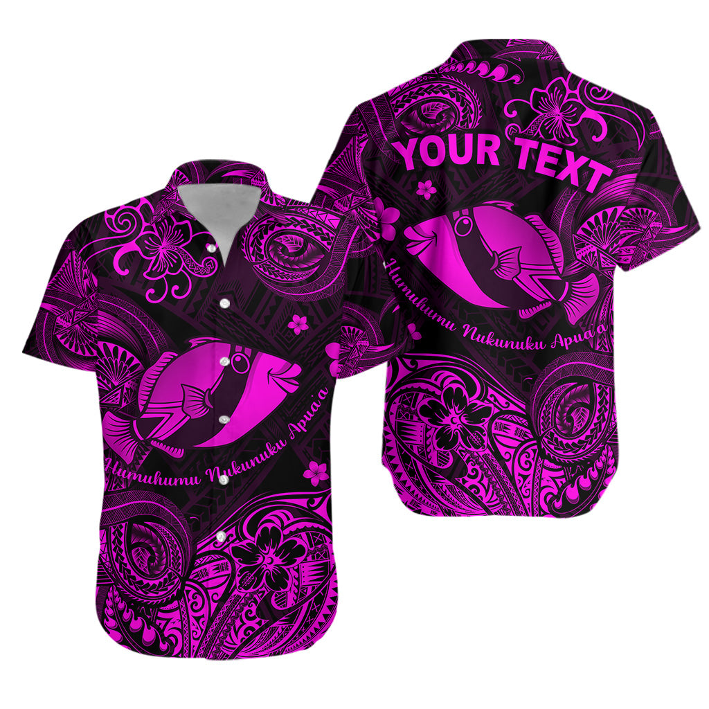 Custom Personalised Hawaii State Fish: Humuhumu Nukunuku Apua'a Polynesian Hawaiian Shirt Unique Style - Pink