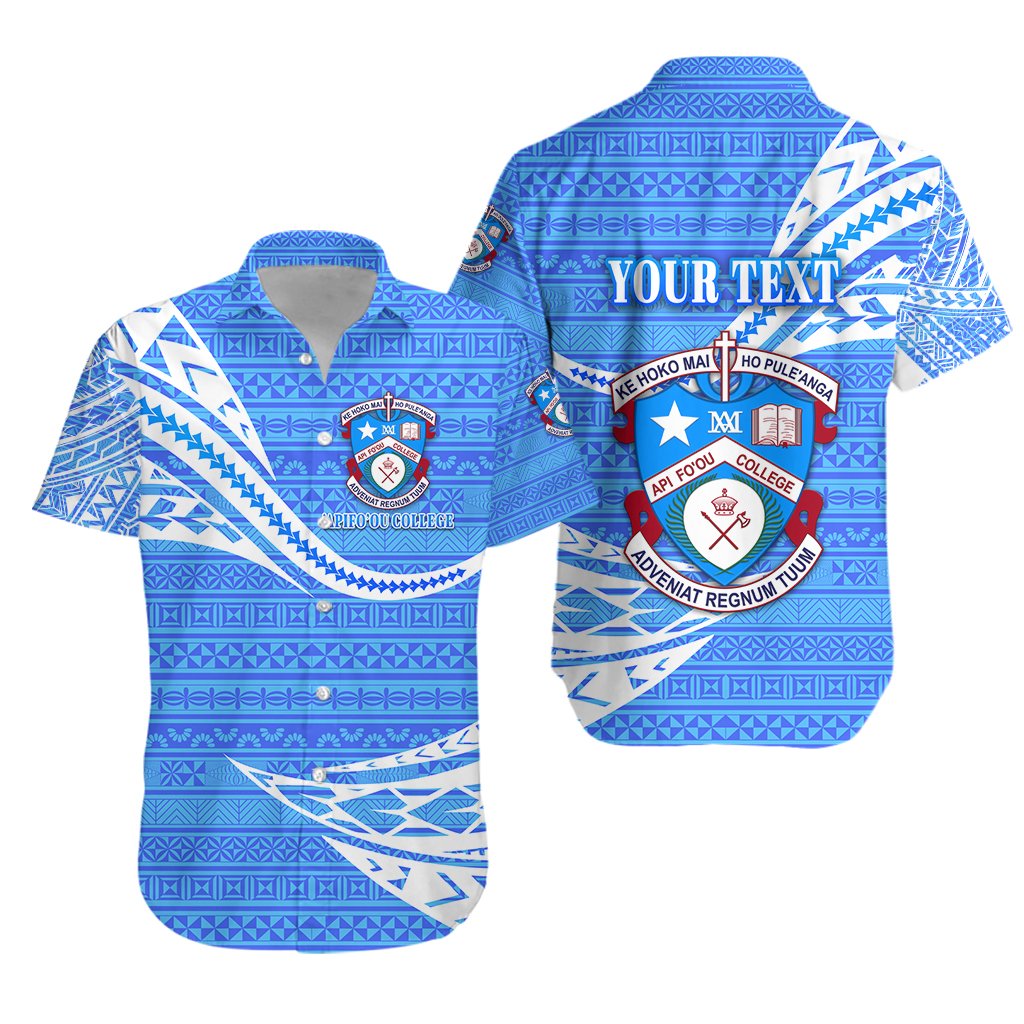 Custom Personalised ‘Apifo’ou College Hawaiian Shirt Tonga Unique Version - Blue