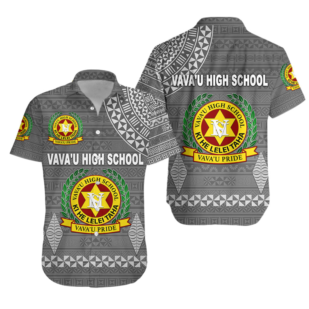 Tonga Vava'u High School Hawaiian Shirt Simple Style - Full Grey
