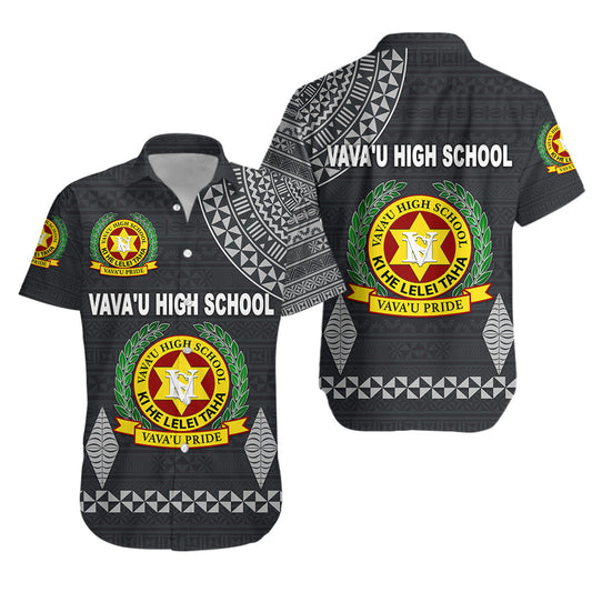 Tonga Vava'u High School Hawaiian Shirt Simple Style - Dark Grey