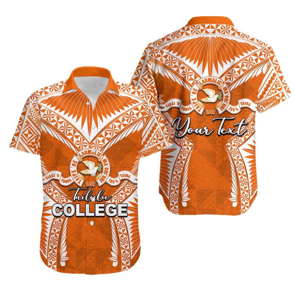 Custom PersonalisedTailulu College Hawaiian Shirt Orange Style