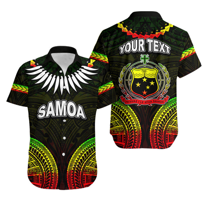 Custom Personalised Samoa Ula Nifo Tribal Hawaiian Shirt Reggage Style