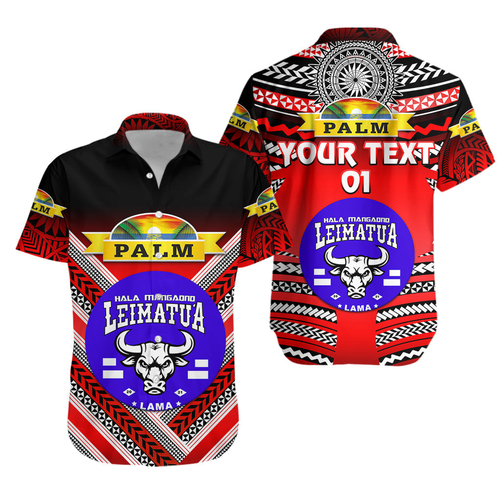 Custom Personalised Mate Ma'a Tonga Hawaiian Shirt Leimatu'a Bulls Creative Style - Red NO.1, Custom Text And Number