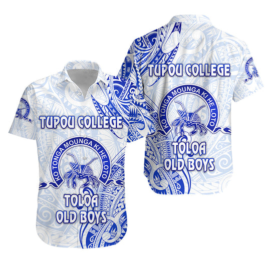 Tonga Tupou College Hawaiian Shirt Toloa Old Boys Simple Vibes - White