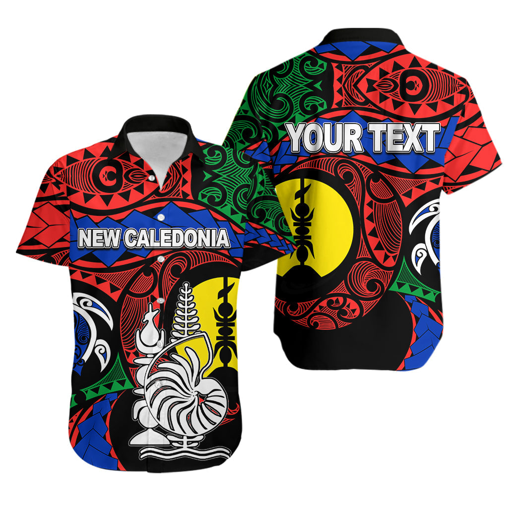 Custom PersonalisedNew Caledonia Hawaiian Shirt Color Flag