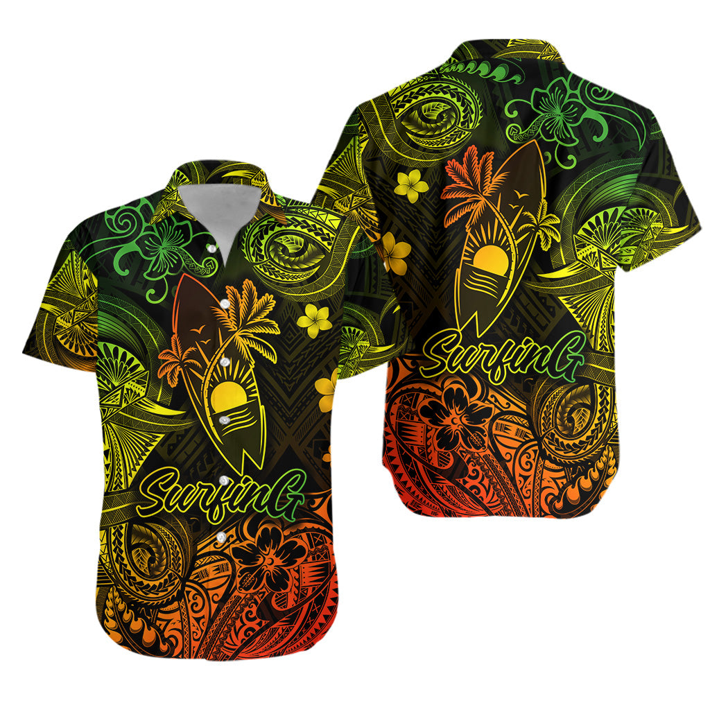 Hawaii Surfing Polynesian Hawaiian Shirt Unique Style - Reggae