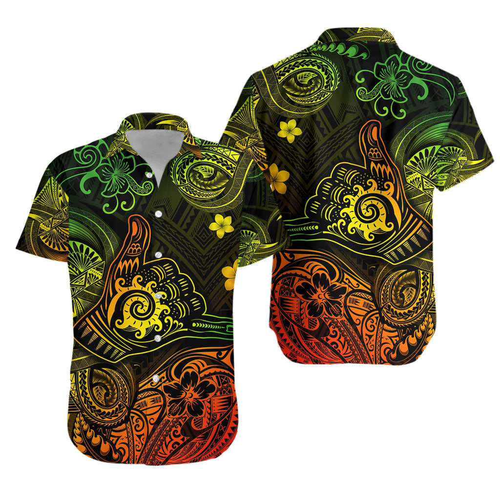 Hawaii Shaka Polynesian Hawaiian Shirt Unique Style - Reggae