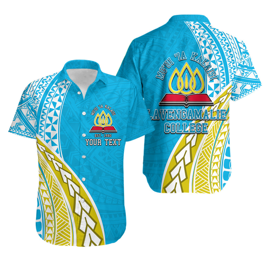 Custom Personalised Lavengamalie College Hawaiian Shirt Half Polynesian Style