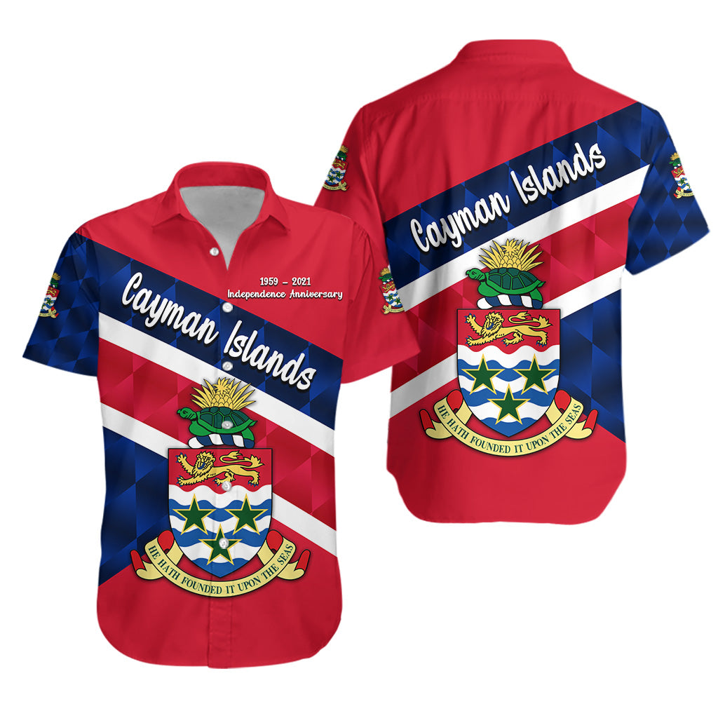Cayman Islands Hawaiian Shirt Coat Of Arms Independence Anniversary Sporty Style