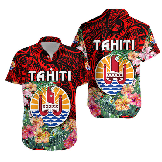 Tahiti Hawaiian Shirt French Polynesia Simple Vibes - Red