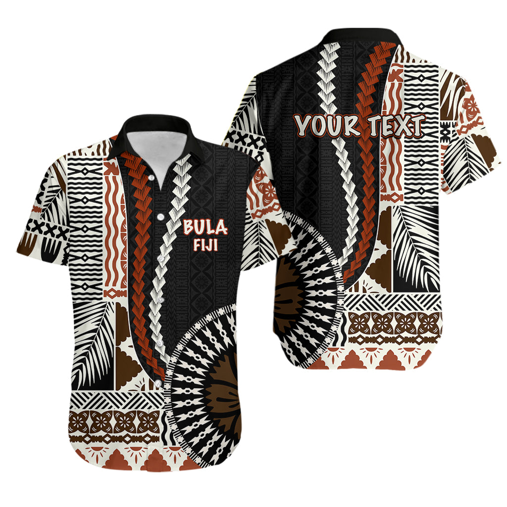 Custom Personalised Bula Fiji Hawaiian Shirt Masi Tapa Patterns Style