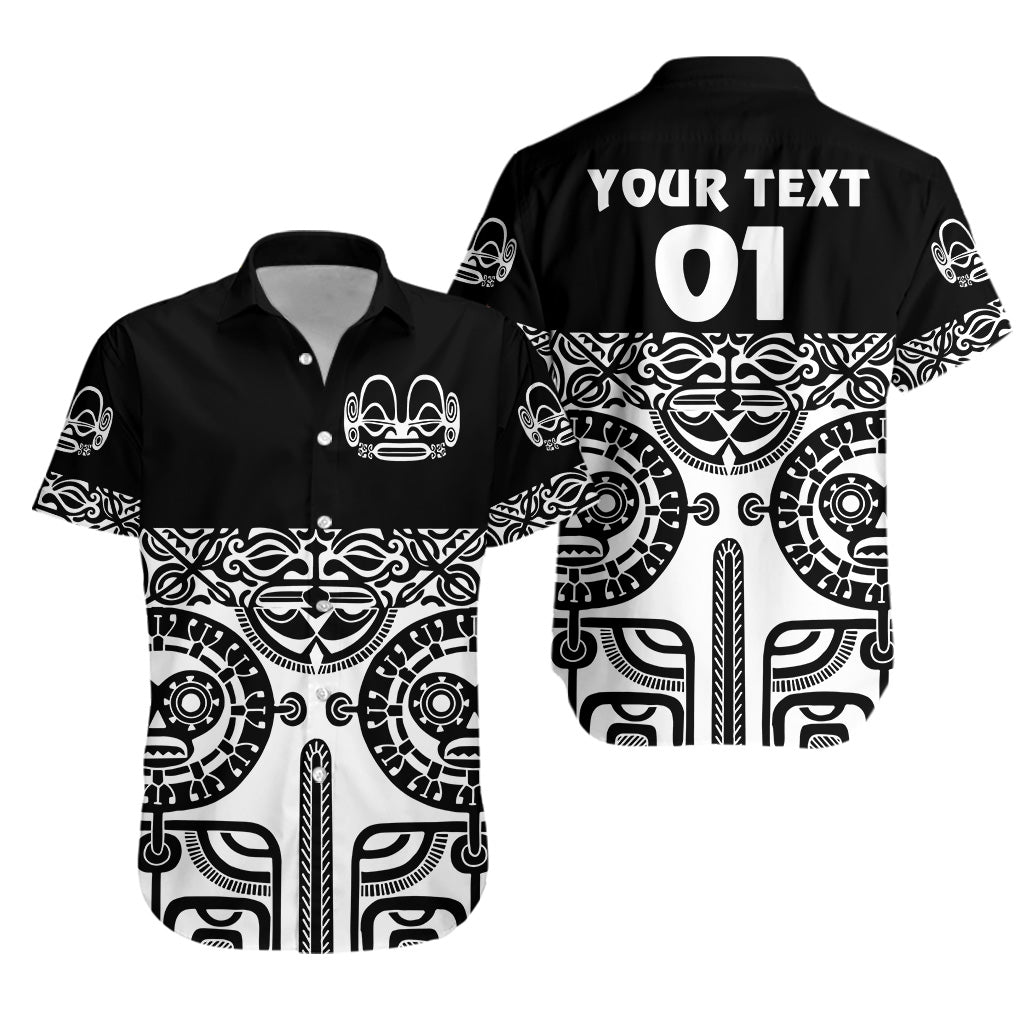 Custom Personalised Marquesas Islands Hawaiian Shirt Marquesan Tattoo Special Style - Black