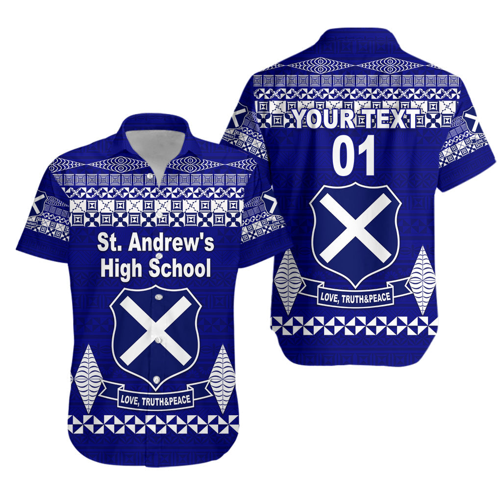 Custom Personalised St. Andrew's High School Hawaiian Shirt Simple Tongan Kupesi