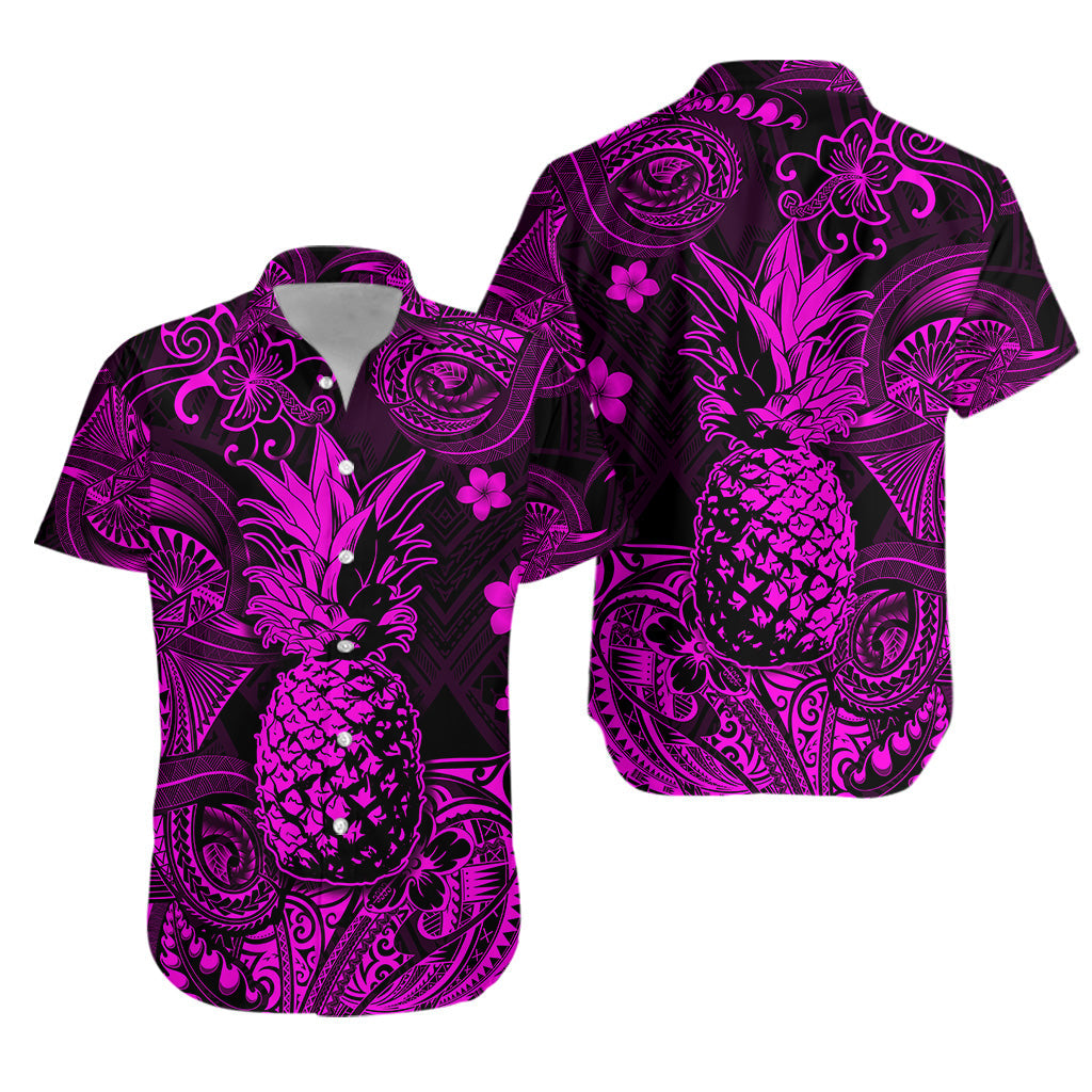 Hawaii Pineapple Polynesian Hawaiian Shirt Unique Style - Pink