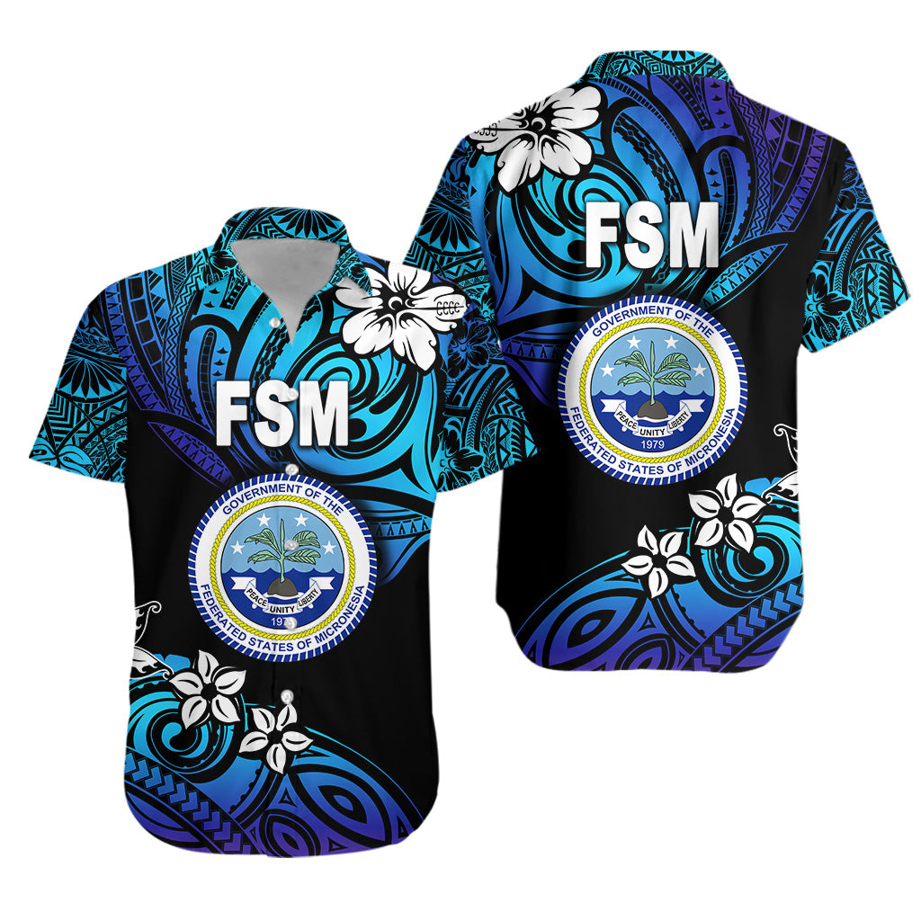 Federated States of Micronesia Hawaiian Shirt Unique Vibes - Blue