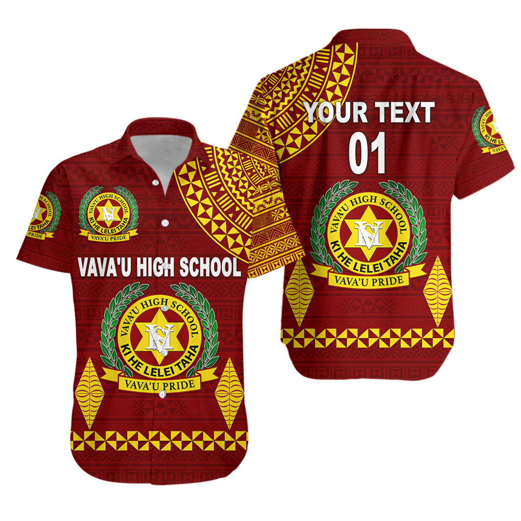 Custom Personalised Tonga Vava'u High School Hawaiian Shirt Simple Style - Maroon, Custom Text And Number