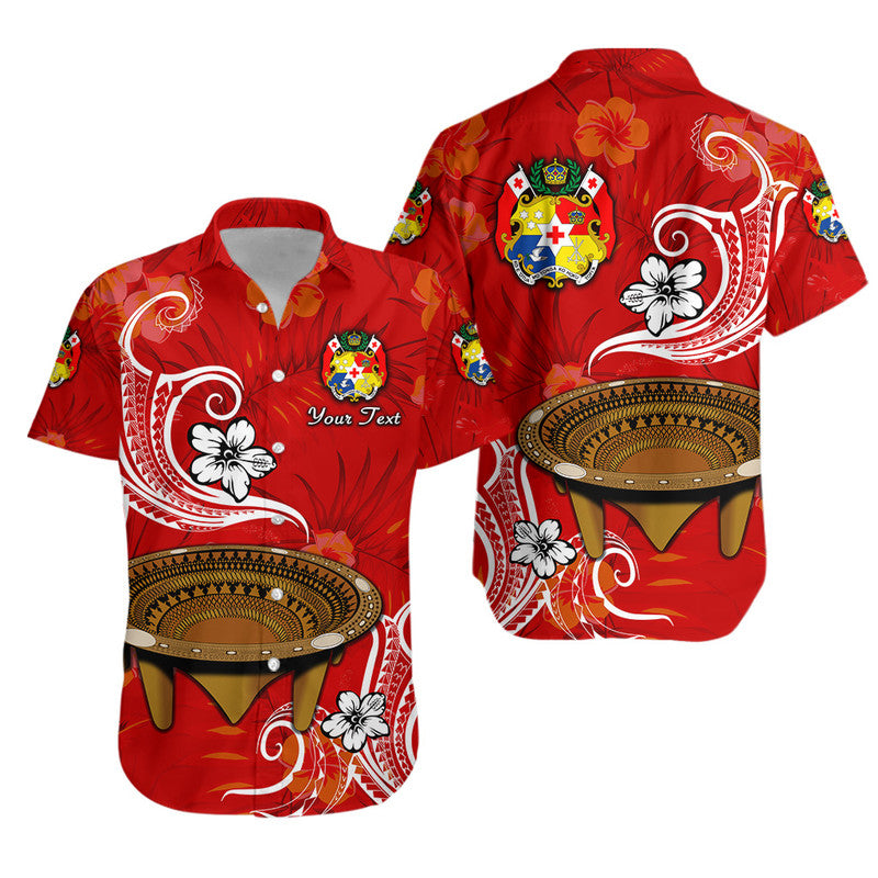 Custom Personalised Tonga Kumete Kava Bowl Hawaiian Shirt Sila Vibes - Red