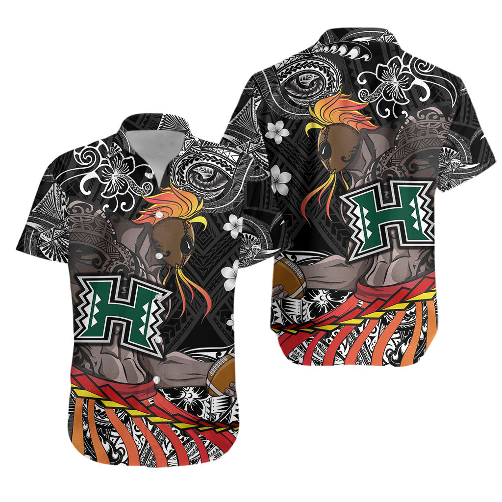 Hawaii Warriors Polynesian Hawaiian Shirt Unique Style - Black
