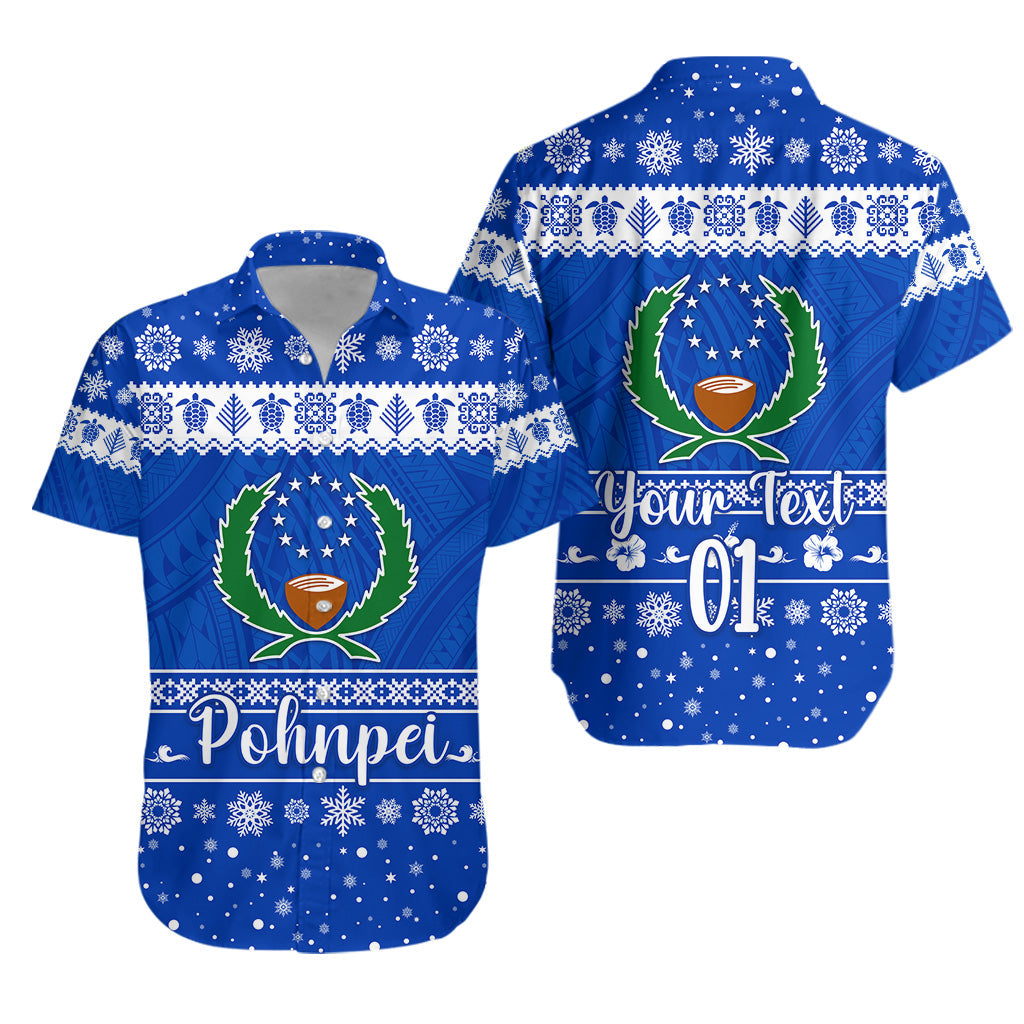 Custom Personalised FSM Pohnpei Christmas Hawaiian Shirt Simple Style