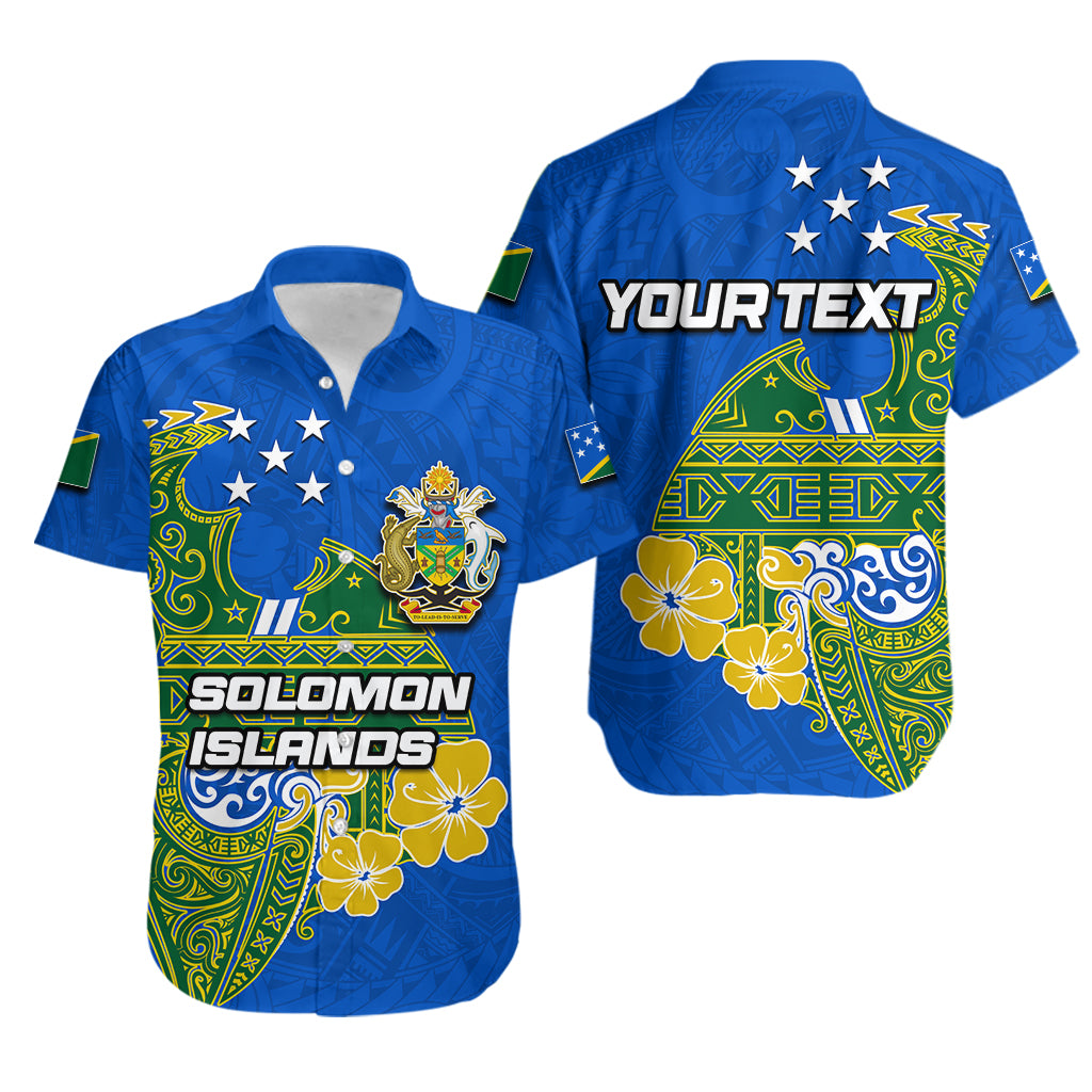 Custom Personalised Solomon Islands Independence 44th Melanesia Tattoo Hawaiian Shirt