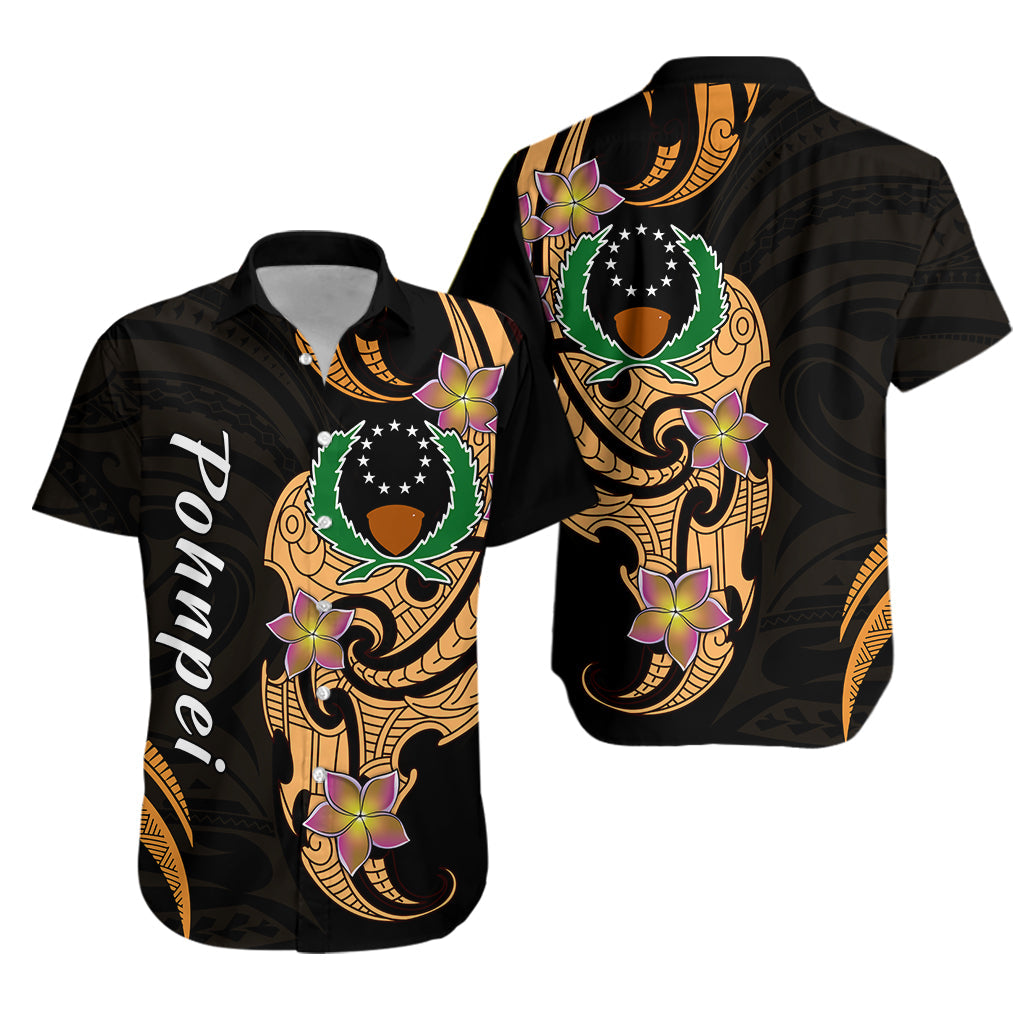 Pohnpei Simple Hawaiian Shirt Tropical Flowers