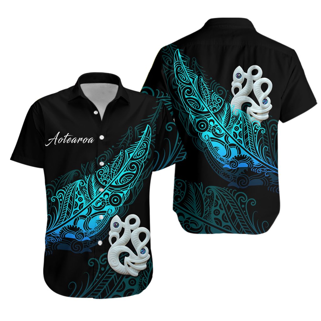 Aotearoa Hawaiian Shirt Fern Mix Manaia Matau