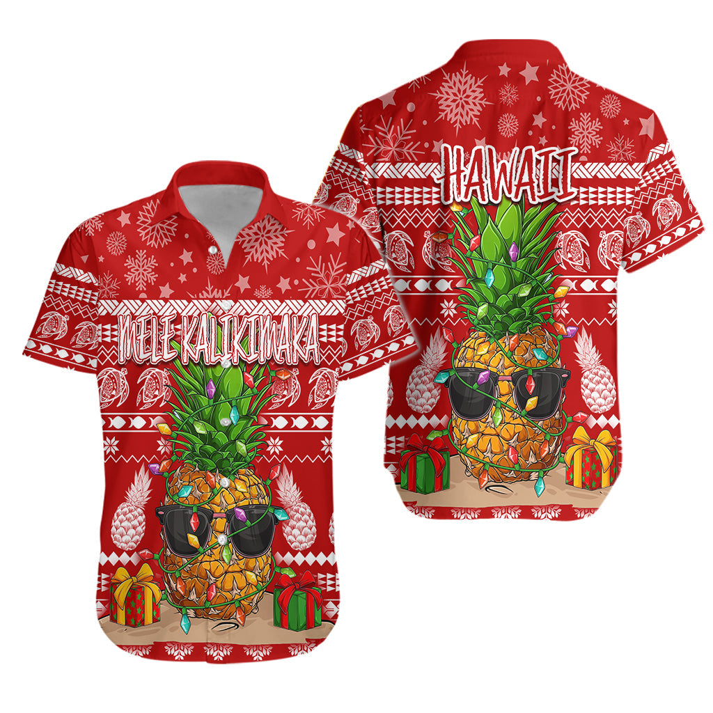 Hawaii Christmas Hawaiian Shirt Mele Kalikimaka - Pineapple