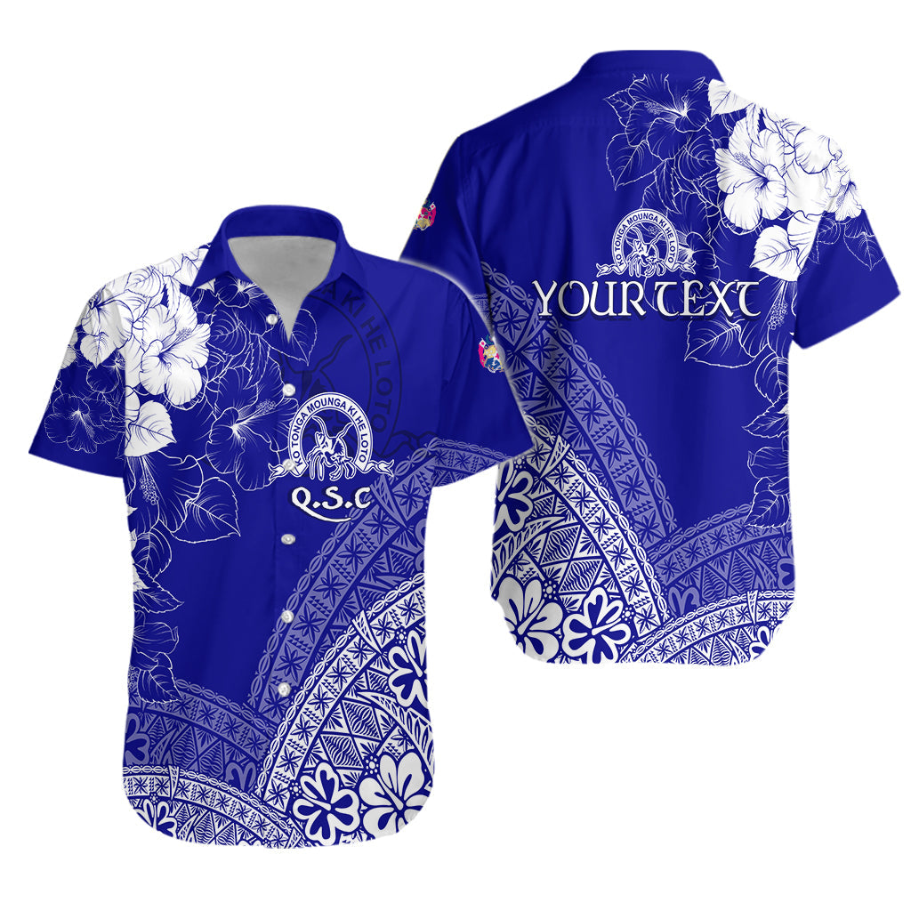 Custom Personalize Tonga Kolisi Kuini Salote Hawaiian Shirt QSC Floral Tapa