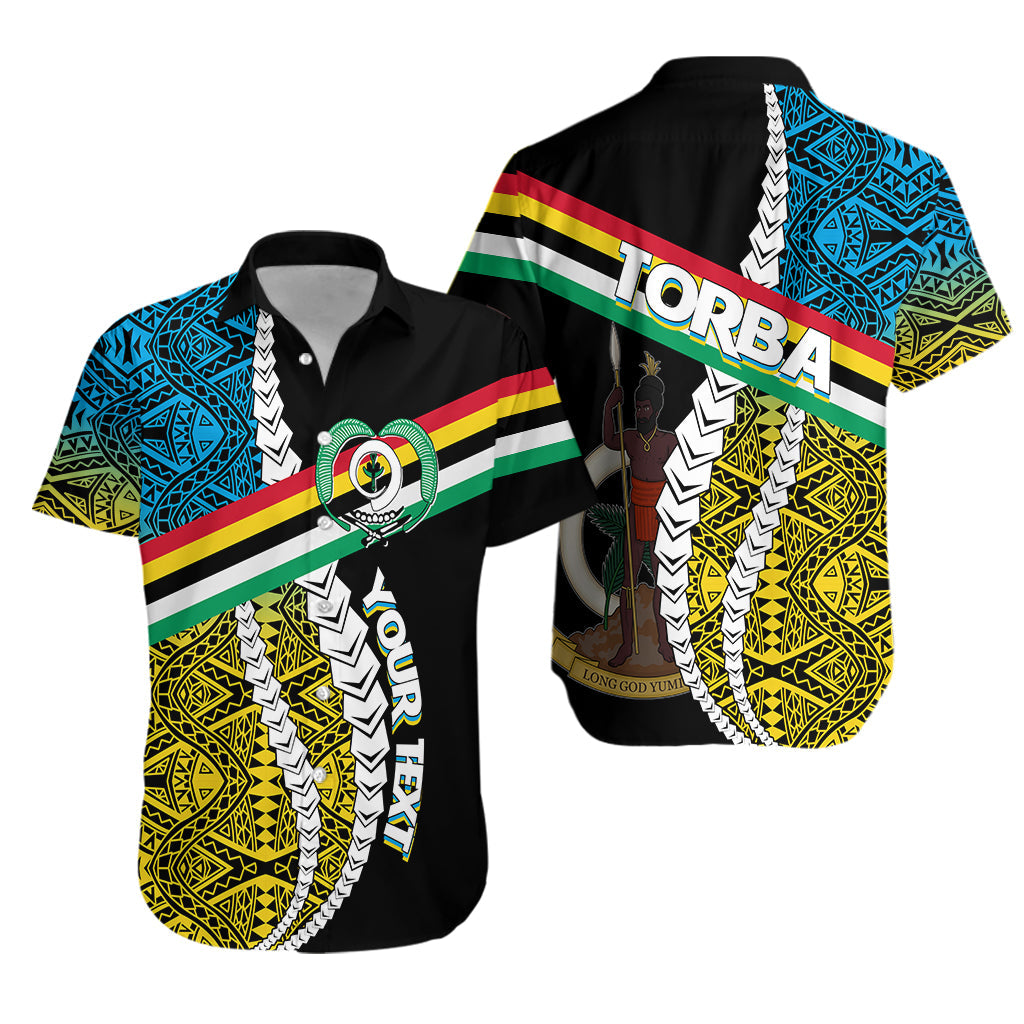 Custom Personalised Vanuatu Torba Province Hawaiian Shirt Torba Flag Polynesian Pattern