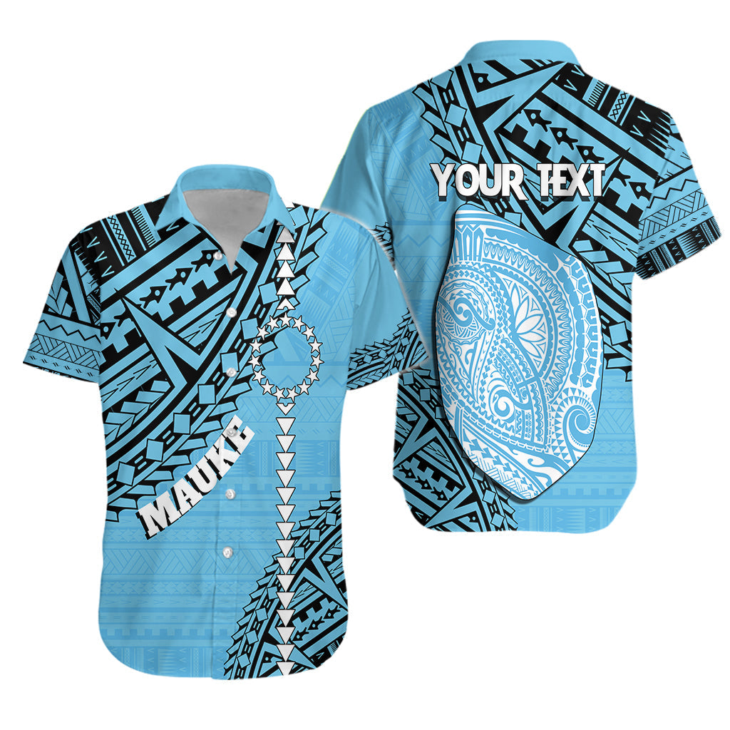 Cook Islands Tribal Personalised Hawaiian Shirt Island Map - Mauke Island