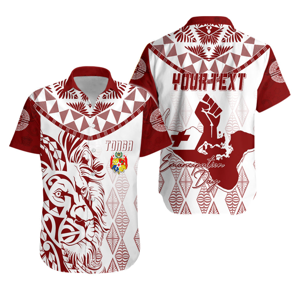 Tonga Personalised Hawaiian Shirt Emancipation Day Lion Style