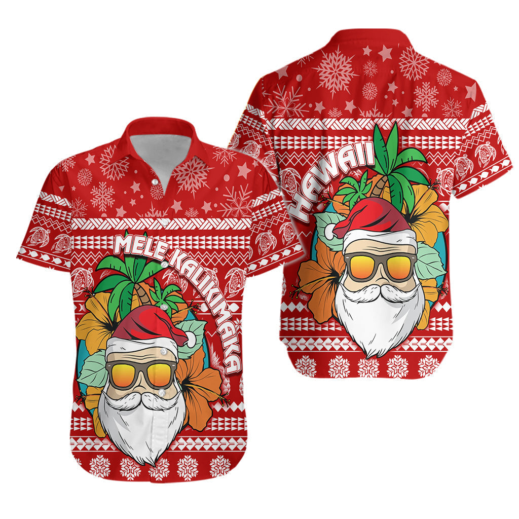 Hawaii Christmas Hawaiian Shirt Mele Kalikimaka - Tropical Santa