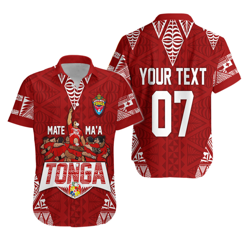 Personalised Tonga Rugby Hawaiian Shirt Mate Ma'a Tonga Warriors